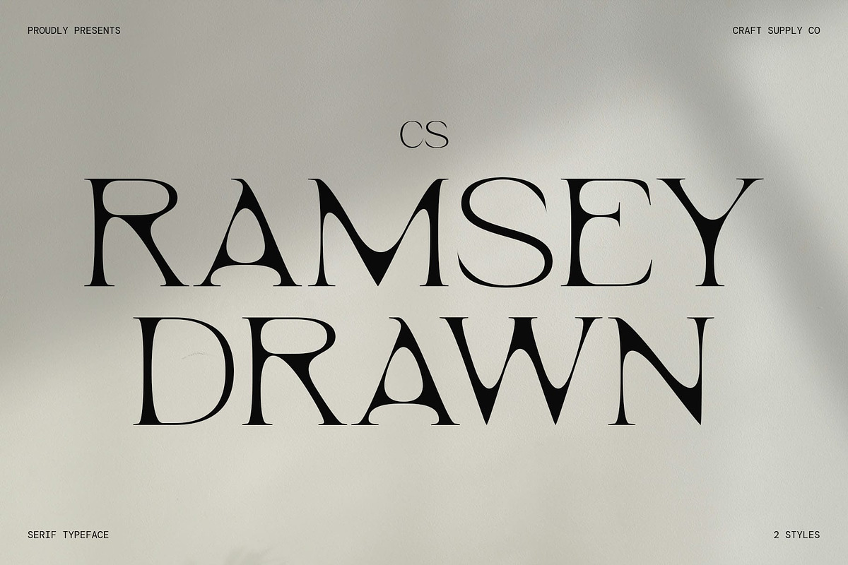CS Ramsey Drawn, a Serif Font by Craft Supply Co. (Photo 1 of 8)