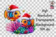 Christmas Fish PNG Bundle, a Graphic by Clipart Studio (Thumbnail 9 of 11)