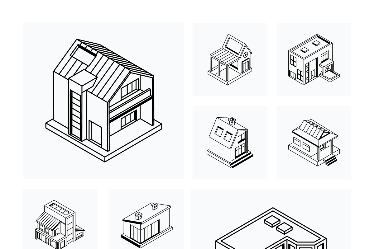 House Isometric Icons, a Duotone Icon by Vectors Market (Photo 10 of 12)