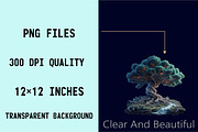 Dreaming tree Sublimation Clipart Bu, an Illustration by SVGArt (Thumbnail 3 of 8)