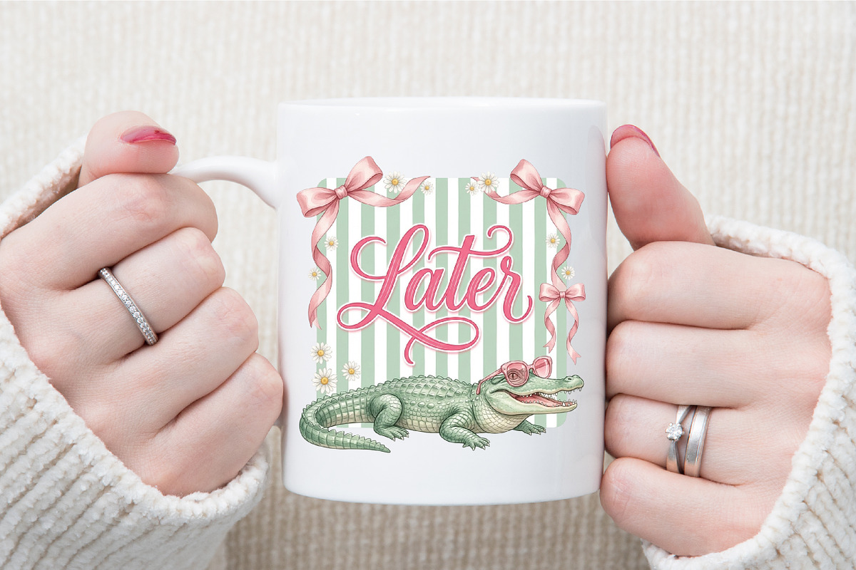 Later Gator Coquette Preppy Striped, a Work Illustration by Sublimation Artist (Photo 7 of 9)