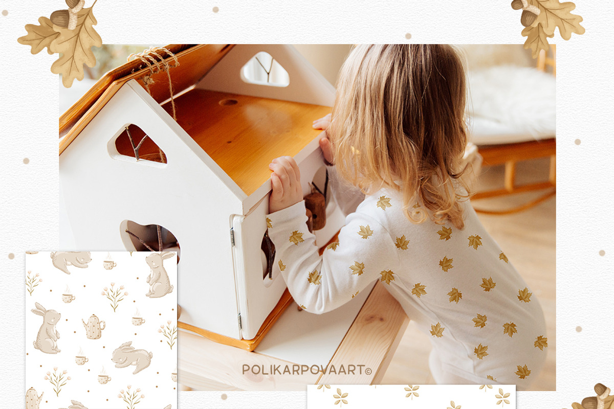 Warm Autumn baby collection, an Animal Illustration by polikarpovaart (Photo 9 of 14)
