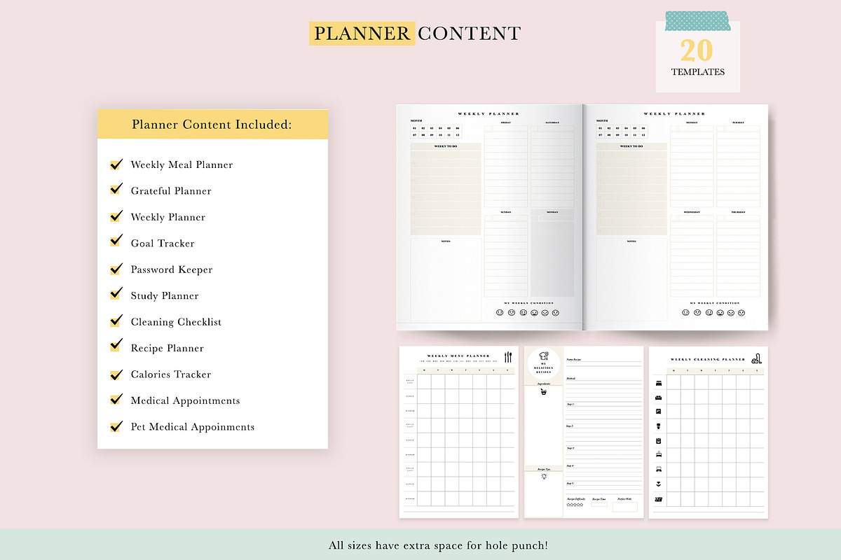 Weekly & Daily Planner - PPT Edit, a Stationery Template by Bonita Digital Design (Photo 7 of 9)