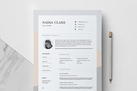 Editorial Resume Design / Nadia