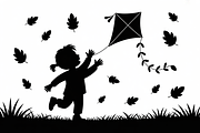 Kids Flying Kite Laser Cut Bundle, an Object Illustration by balal (Thumbnail 10 of 11)