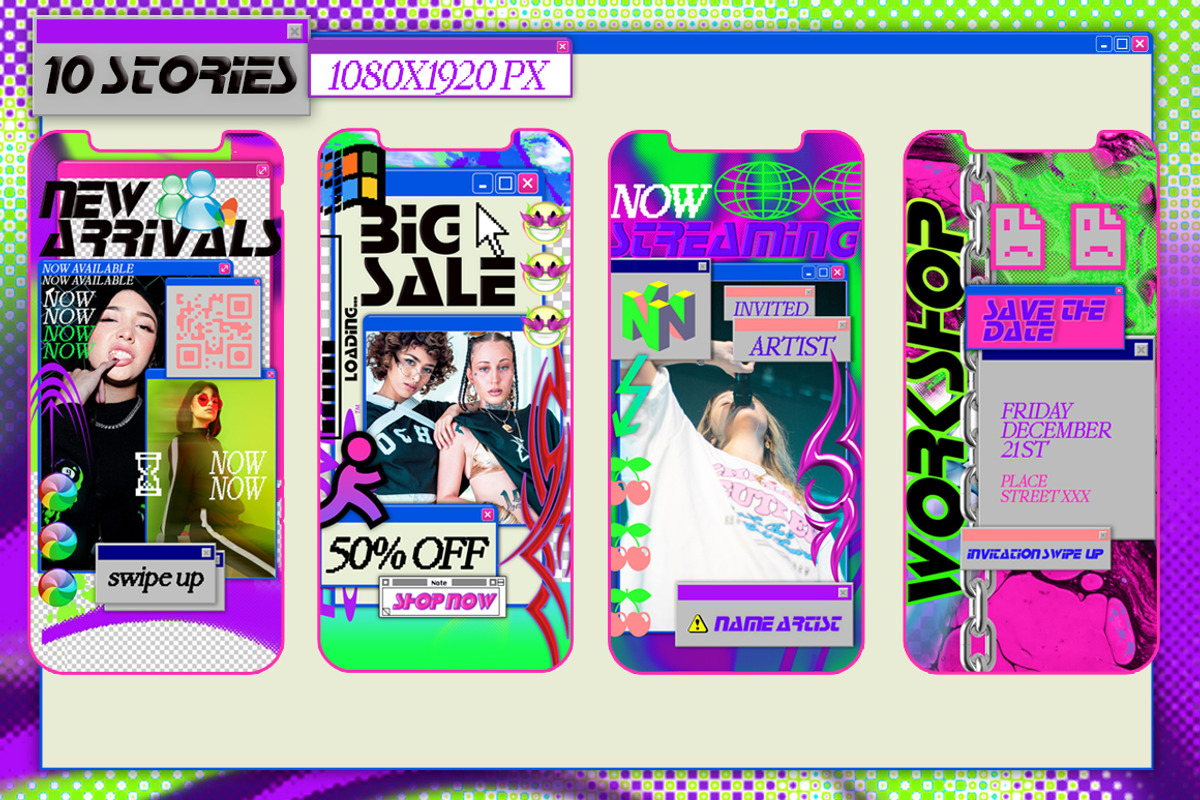 Retro templates instagram, a Social Media Template by HYPER HIROⓇ (Photo 3 of 8)