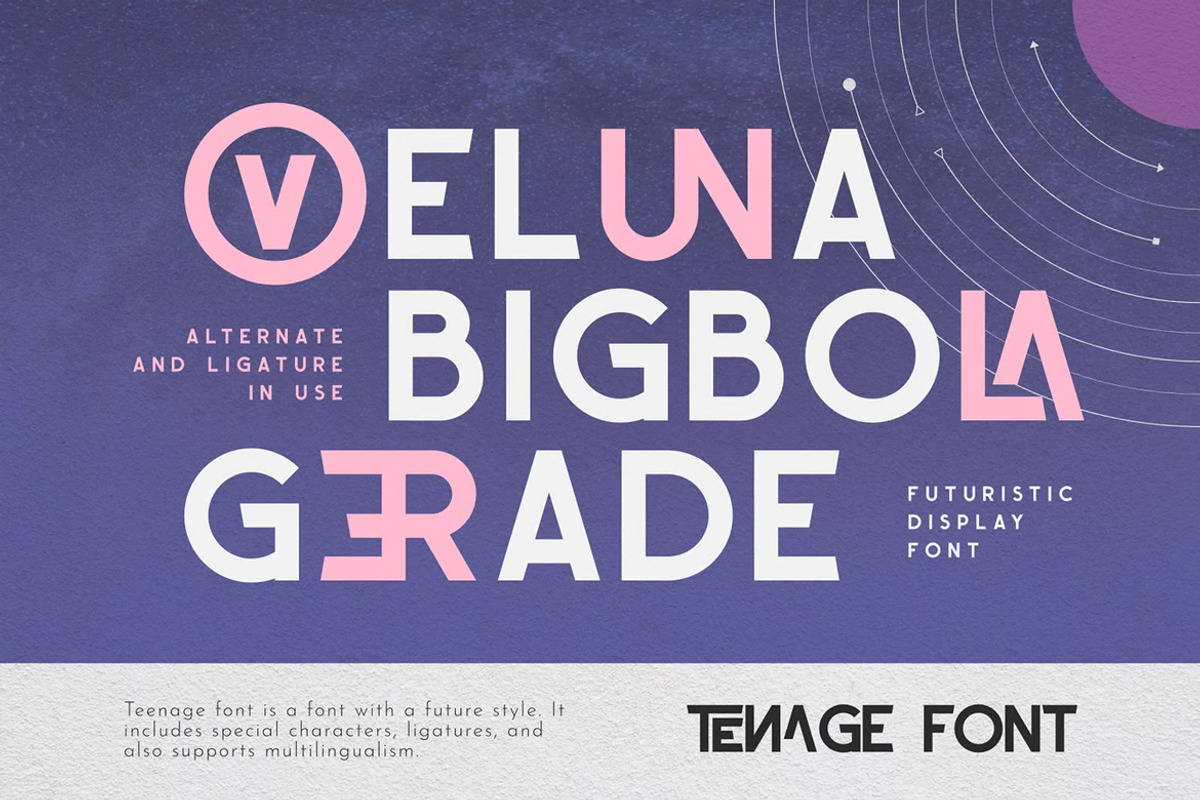 Tenage - Modern Font, a Sans Serif Font by Viswal Studio (Photo 3 of 7)