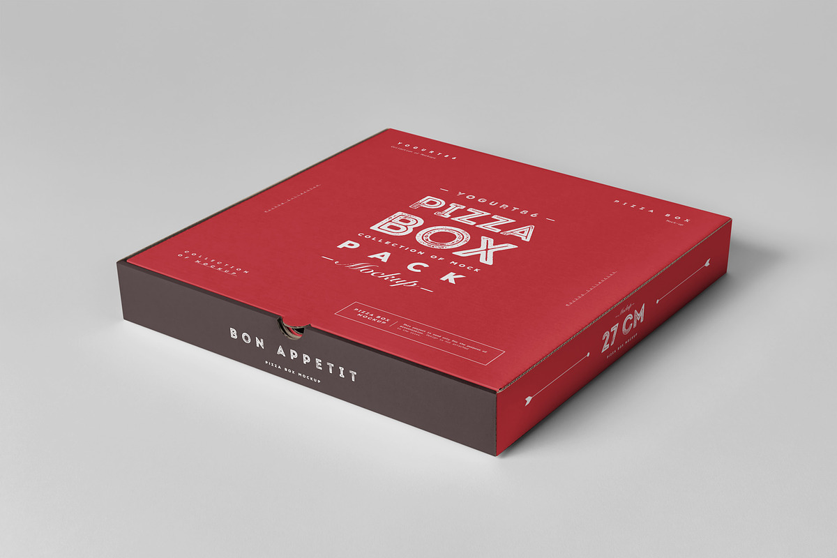 27 Pizza Box Mock-up, a Packaging Mockup by Yogurt86 (Photo 3 of 7)