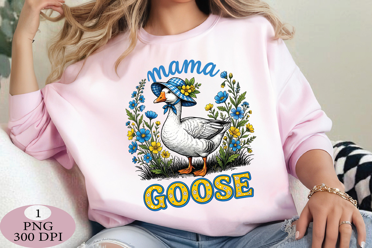 Floral Mama Goose Png, an Illustration by Daily.Designs (Photo 2 of 5)