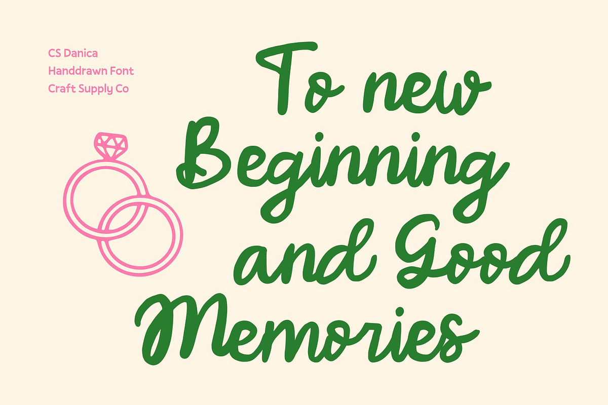 CS Danica – Handwritten Script, a Script Font by Craft Supply Co. (Photo 3 of 8)