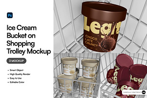 Ice Cream Bucket Mockup, a Packaging Mockup by SLAB! Design