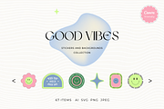 Good vibes Stickers Collection, an Object Graphic by Alina Karpenko (Thumbnail 1 of 9)