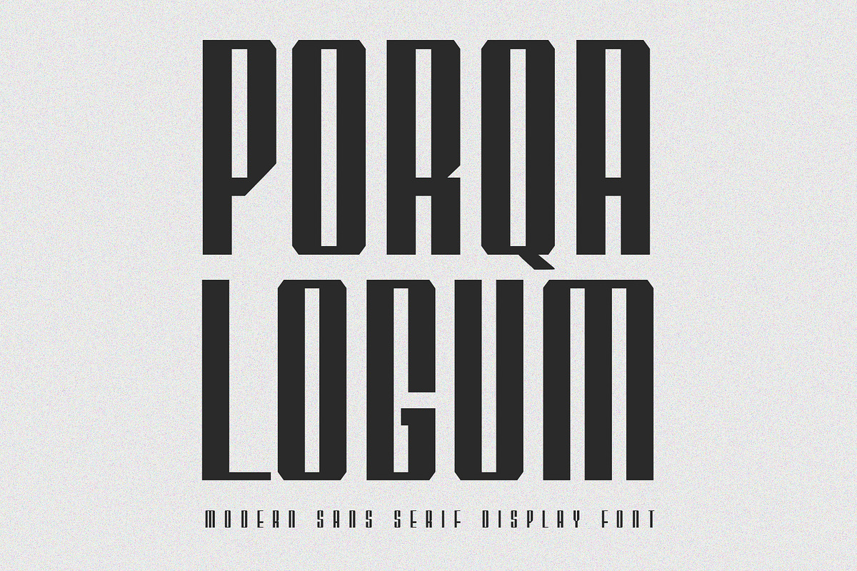Porqa Logum Modern Sans Serif Font, a Sans Serif Font by Maulana Creative (Photo 1 of 7)