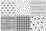Ink Hand Drawn Seamless Patterns Set, a Pattern Graphic by Krolja (Thumbnail 2 of 4)
