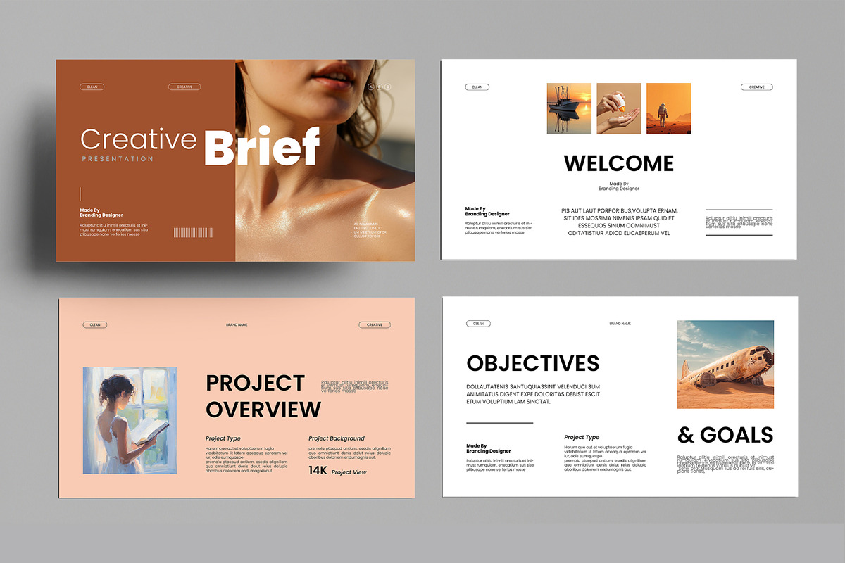 Minimal Creative Brief Presentation, a Presentation Template by MightyDesign (Photo 2 of 8)