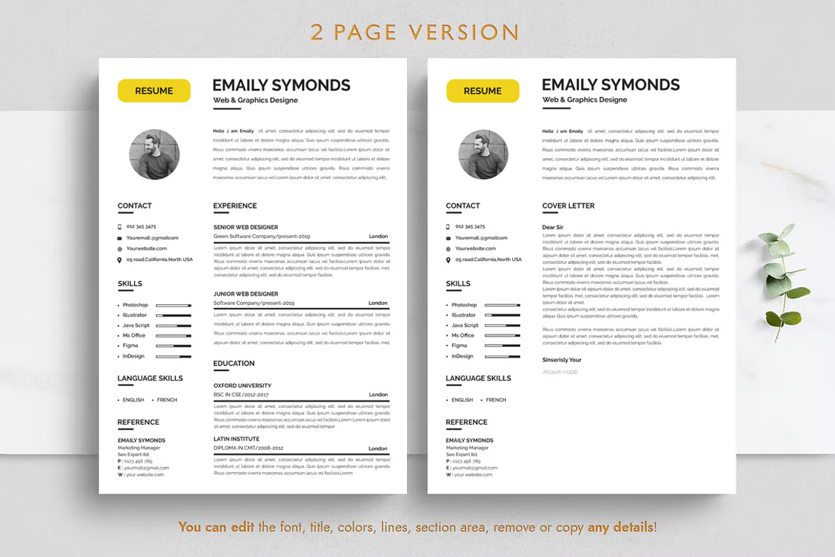 Resume with Picture, a Resume Template by Blackcloud_Creations (Photo 2 of 6)