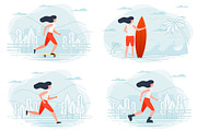 Summer Activities Illustrations Set, a Healthcare Illustration by Tashal (Thumbnail 4 of 8)