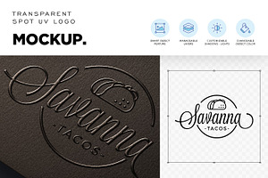 Spot UV Printing Logo Mockup