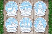 Snow Globe Papercut Bundle SVG, a Graphic by Digital_Craftyfox (Thumbnail 1 of 15)