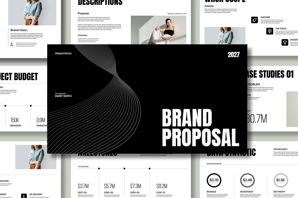Brand Proposal Presentation Template, a Presentation Template by Mighty-Slide (Photo 1 of 5)