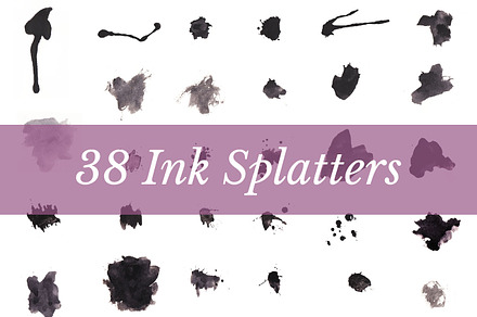 38 Ink Splatters