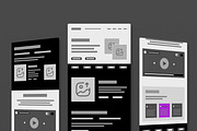 Editable Web Design Wireframe Layout, a Wireframe Template by MightyDesign (Thumbnail 1 of 9)