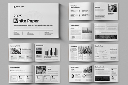 White Paper Template Landscape, a Brochure Template by ContestDesign