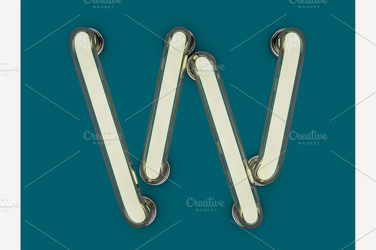 Neon tube font, an Object Graphic by 3D Graphics Shop (Photo 31 of 38)