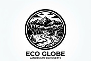 60 Eco Globe Landscape Silhouette, a Technology Illustration by Amazin_art (Thumbnail 35 of 49)