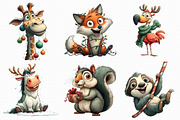 Quirky Christmas Animals Clipart, an Illustration by Libby Wishes (Thumbnail 4 of 7)