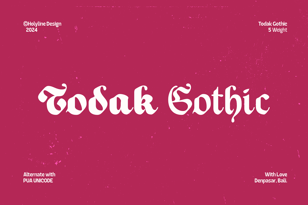 Todak Gothic - Blackletter Family, a Blackletter Font by Holyline Design (Photo 1 of 15)