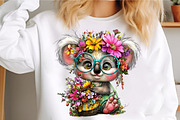 Whimsical Daisy Animals Clipart, an Illustration by GatewayDesign (Thumbnail 7 of 10)