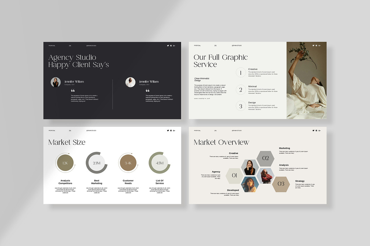 Lumino Minimal Presentation Template preview 6