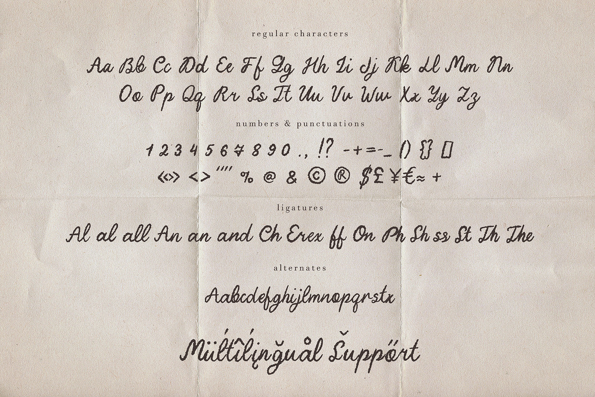 The Quiet Season Vintage Script Font, a Handwritten Font by Cute Atelier (Photo 3 of 9)