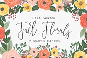 Hand Painted Fall Flowers, an Illustration by Indie Grace Design (Thumbnail 1 of 4)