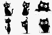 Funny Quirky Cat Clipart, an Illustration by CreationArt (Thumbnail 5 of 5)