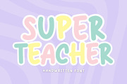 Super Teacher is a handwritten font, a Handwritten Font by Brown Cupple (Thumbnail 1 of 6)