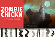 Zombie Chickn (ink brushes), a Brush Add-On by Kassandra Escoe (Thumbnail 1 of 18)