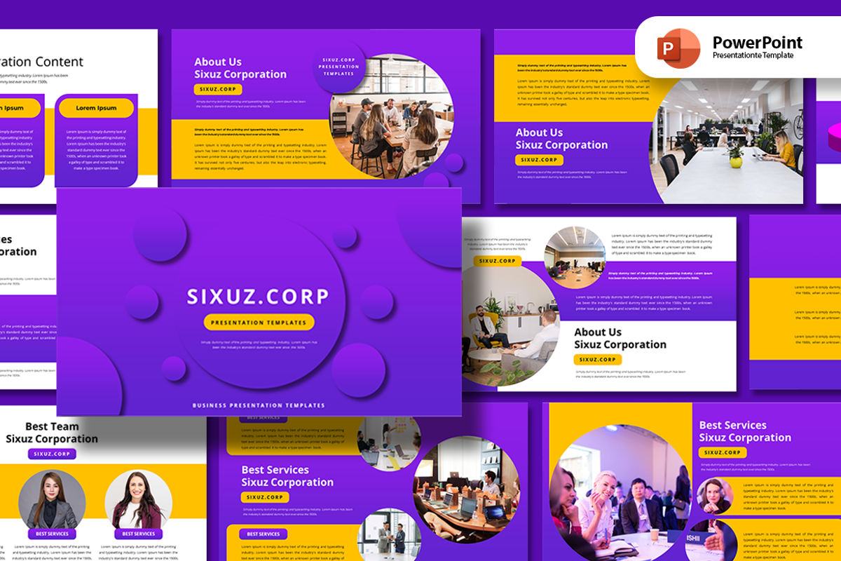 SIXUZ.CORP - PowerPoint Template, a Presentation Template by artchiles_design (Photo 1 of 4)