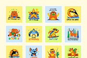 Cute Safari Animal Stickers, an Emoji Icon by Vectors Market (Thumbnail 8 of 9)