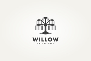 minimalist willow tree nature logo, a Branding & Logo Template by Blazybone