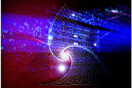 3D render Abstract dot point connect