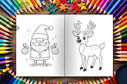 Christmas Coloring Book for Kids, a Seasonal Illustration by LA Design (Thumbnail 7 of 10)