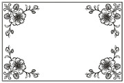 Flower Silhouette Frame Bundle, an Illustration by Creativeshirt (Thumbnail 5 of 9)