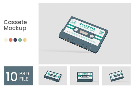Cassete Mockup, a Packaging Mockup by tiyasprabawa