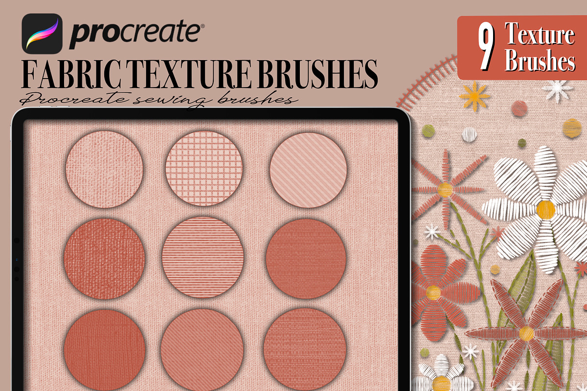 Sewing stitch brushes for Procreate, a Brush Add-On by PDknyStudio (Photo 8 of 8)