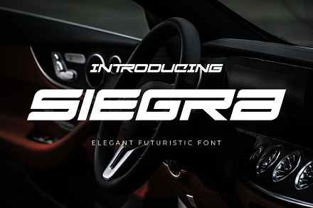 Siegra - Sporty Tech Font, a Font by Arterfak Project
