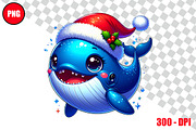 Christmas Whale Clipart Bundle Files, an Animal Illustration by taramija (Thumbnail 24 of 26)