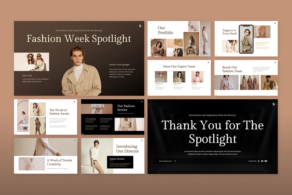 Fashion Week Spotlight PowerPoint, a Presentation Template by Antstheme (Photo 4 of 4)