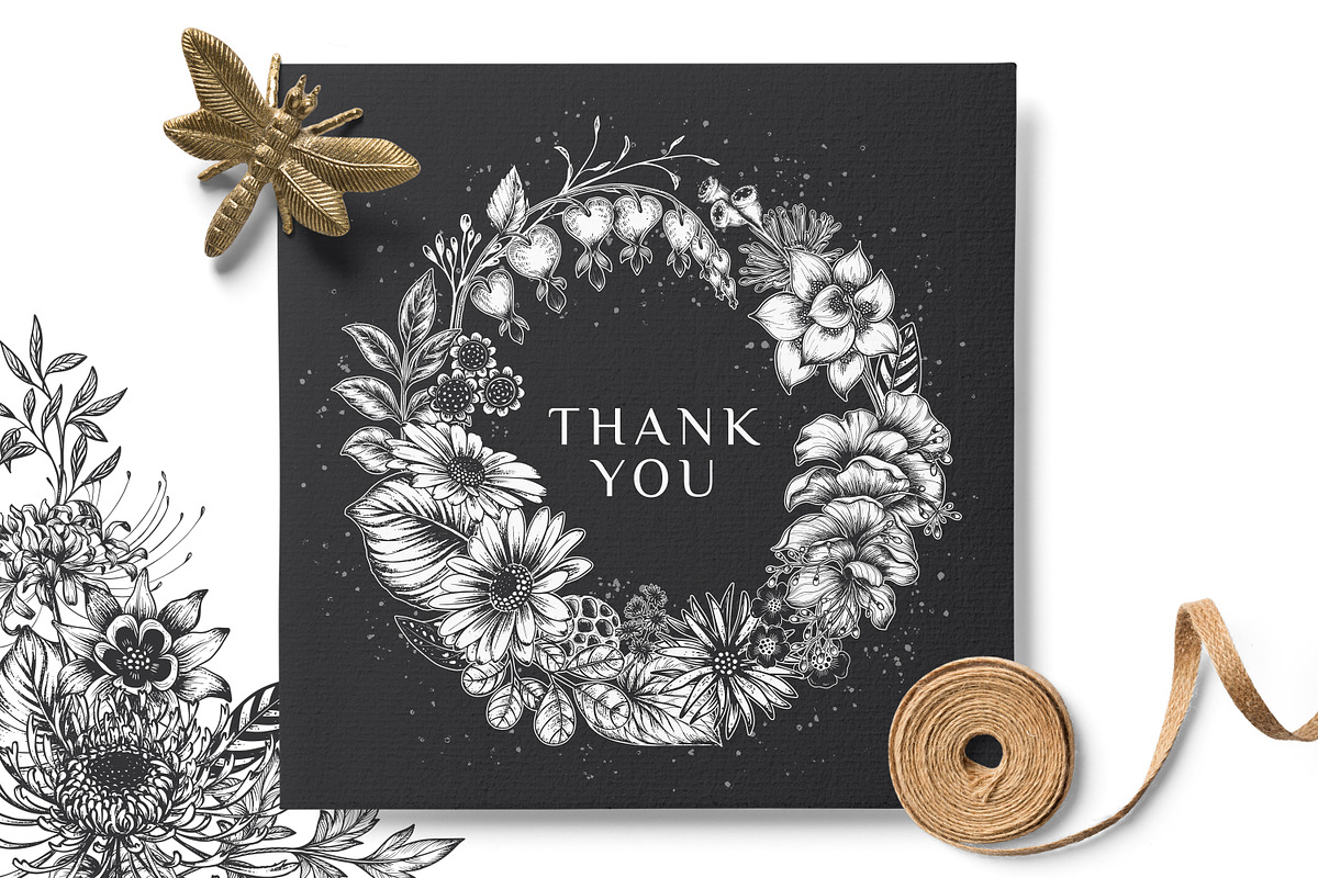 Day and Night. Vector Floral Set, a Pattern Graphic by Molly art (Photo 14 of 14)